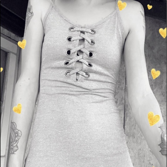 Grey bodycon midi dress - Picture 4 of 4